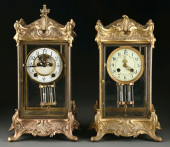 PAIR OF BRONZE AND BRASS CARRA