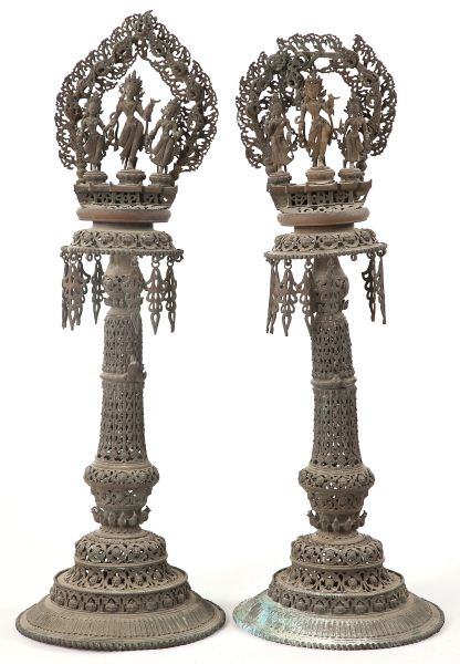 Pair of Bronze Bodhisattva
