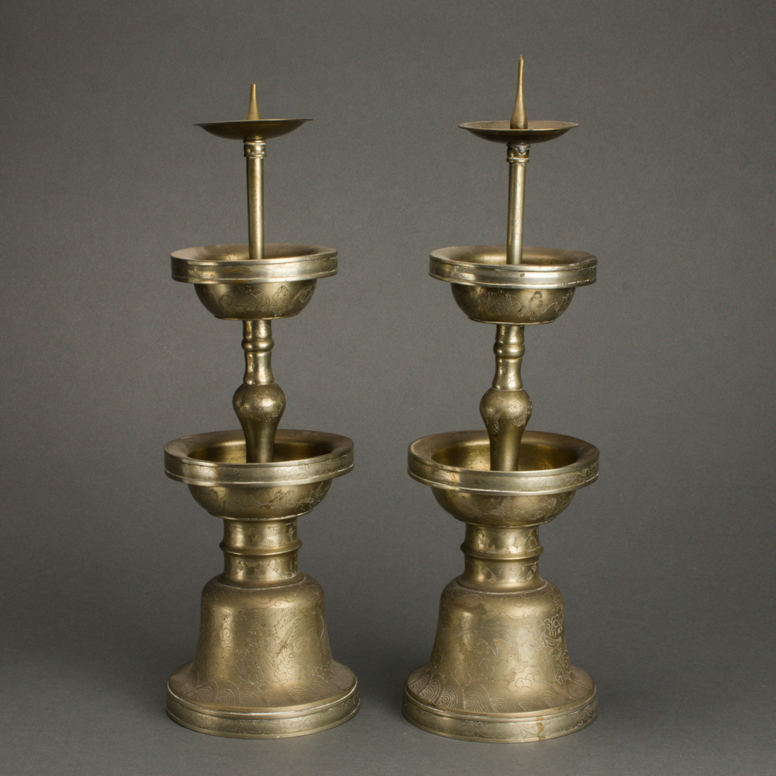 PAIR OF BRONZE CANDLESTICK