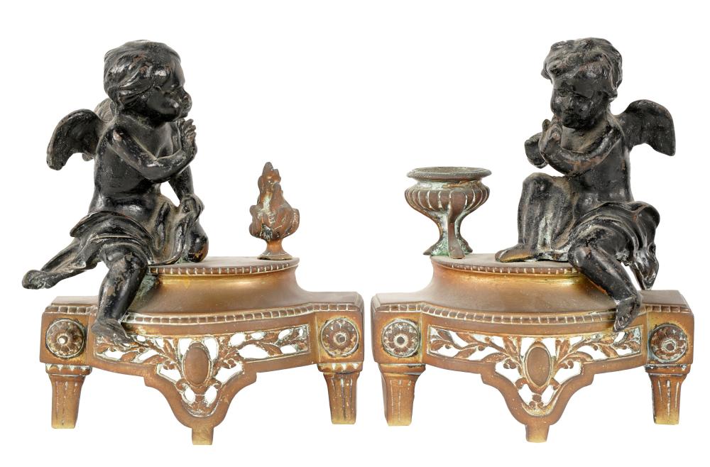 PAIR OF BRONZE FIGURAL