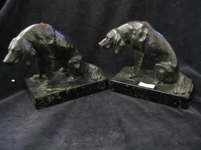 Pair of Bronze Figural Dog Bookends