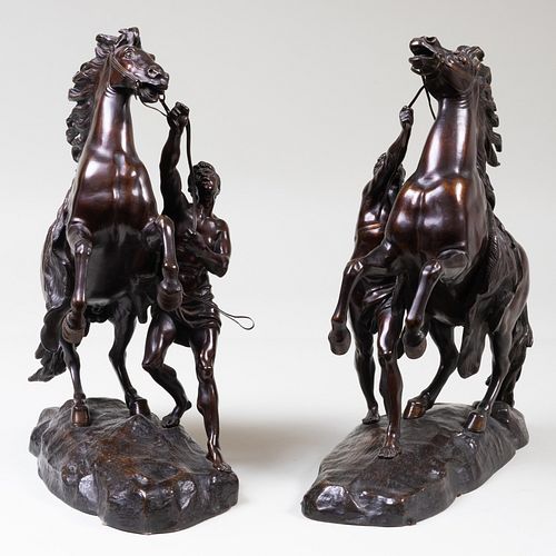 PAIR OF BRONZE FIGURES OF MARLY