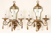 PAIR OF BRONZE JANSEN SCONCES