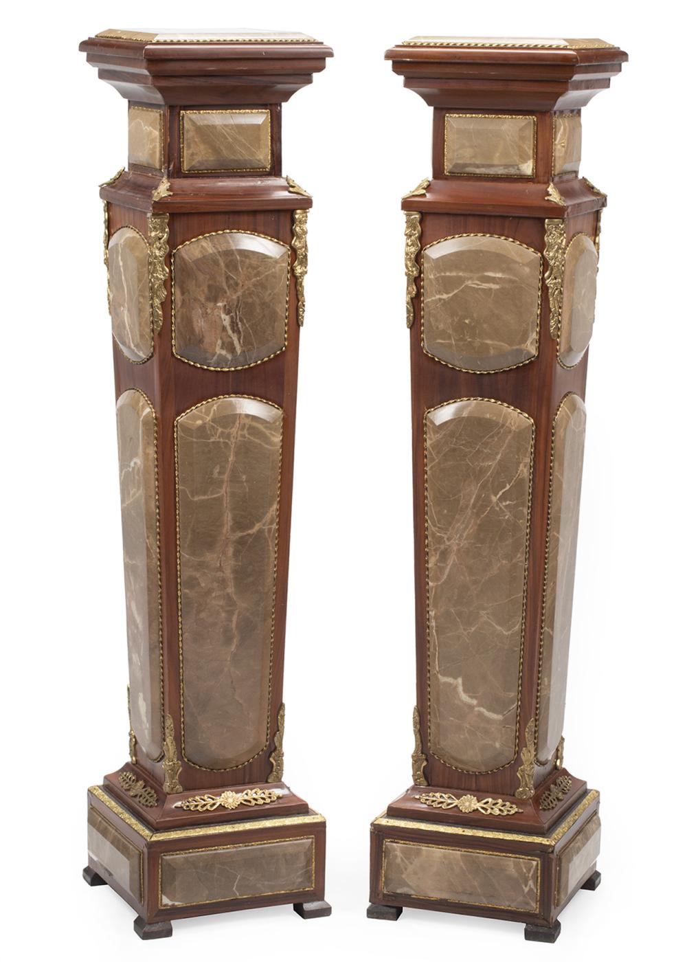 PAIR OF BRONZE-MOUNTED MAHOGANY,