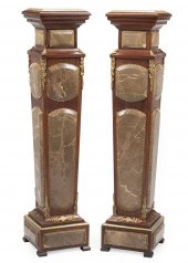 PAIR OF BRONZE-MOUNTED MAHOGAN