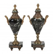 PAIR OF BRONZE-MOUNTED VERDE M