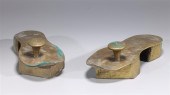 Pair of Bronze Padukah Shoes.