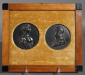 PAIR OF BRONZE PLAQUES OF FRIE
