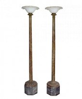 PAIR OF BRONZE TORCHIERES, FRO