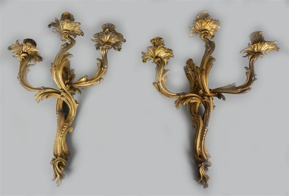 PAIR OF BRONZE WALL BRACKET