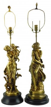 PAIR OF BRONZES AFTER MATHURIN