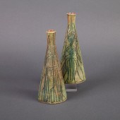 Pair of Brooklin Pottery Candl