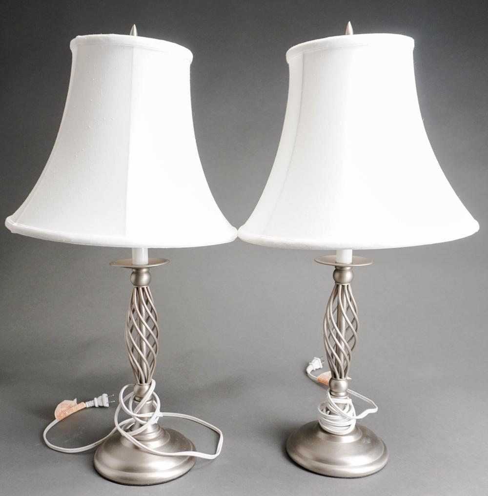 PAIR OF BRUSHED ALUMINUM