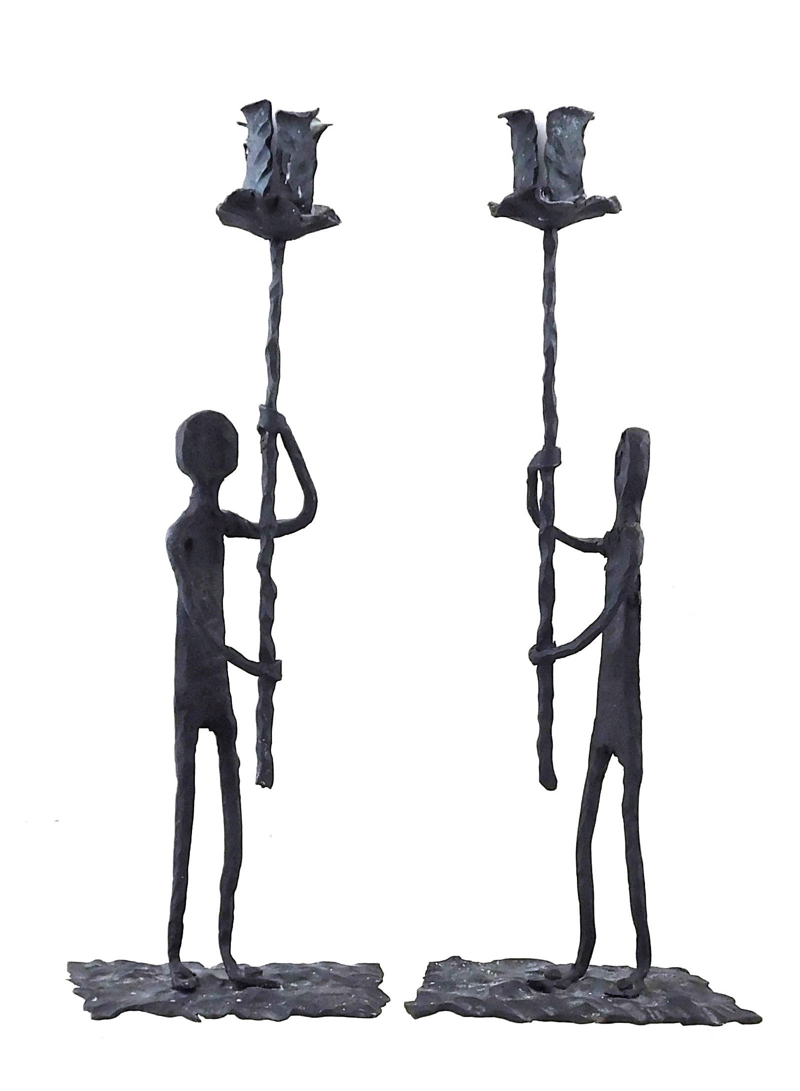 PAIR OF BRUTALIST FIGURAL