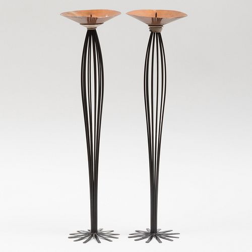 PAIR OF BRYAN HUNT COPPER AND