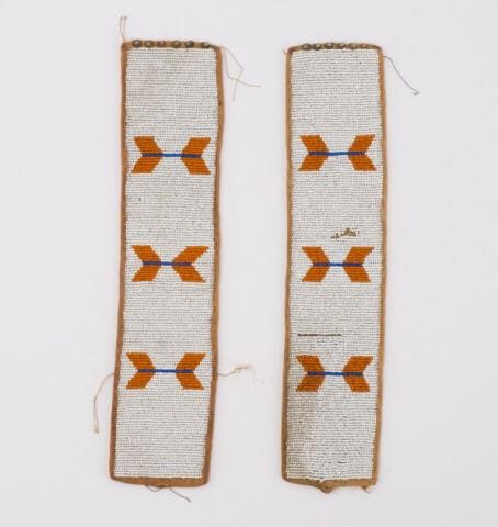 PAIR OF BUCK LEATHER BEADED