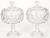 PAIR OF BULLSEYE PATTERN GLASS