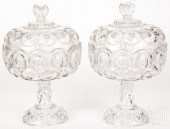 PAIR OF BULLSEYE PATTERN GLASS