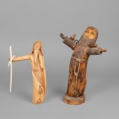 PAIR OF BULTOS: SAINT FRANCIS