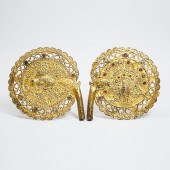 Pair of Burmese Gilt Lacquer F