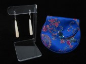 PAIR OF BUTTERMILK JADE AND WH