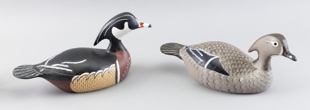 PAIR OF BYRON BRUFFEE WOOD DUCK
