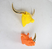 PAIR OF C. WONDER ANIMAL HEAD