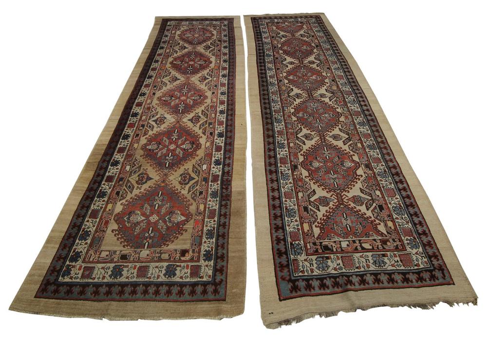 PAIR OF CAMEL HAIR SARAB