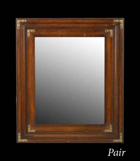 Pair of Campaign-Style Mahogany