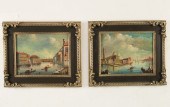 PAIR OF CANAL SCENE PAINTINGS