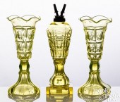 PAIR OF CANARY YELLOW GLASS TH