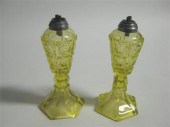Pair of canary yellow pressed