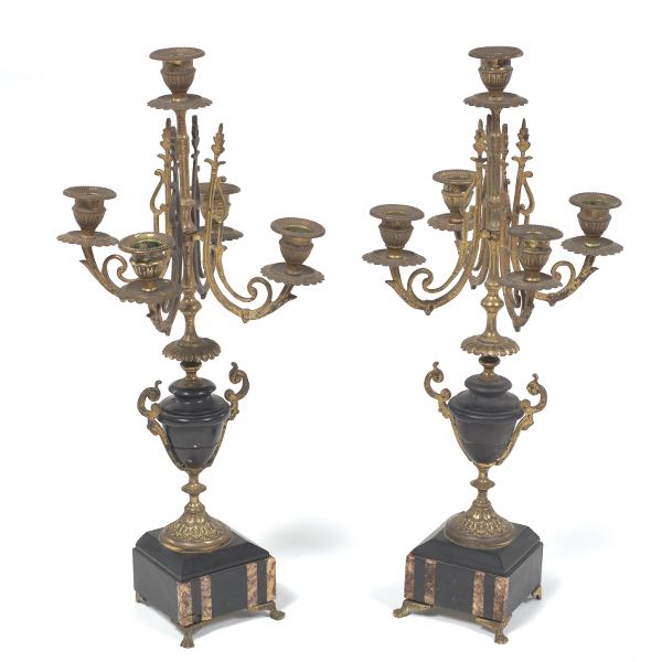 PAIR OF CANDELABRA 18 ¾" Pair of