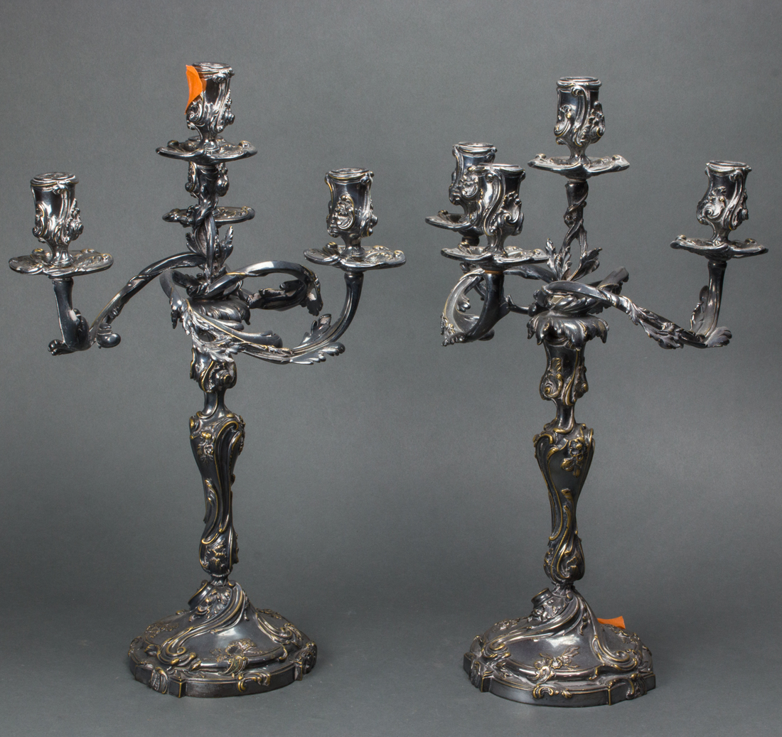 PAIR OF CANDELABRAS Pair of