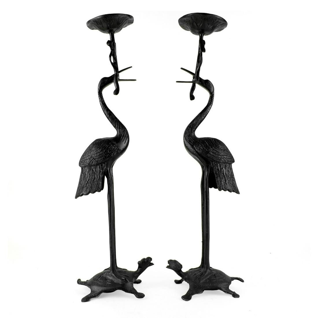 PAIR OF CANDLE HOLDERSPair of Large