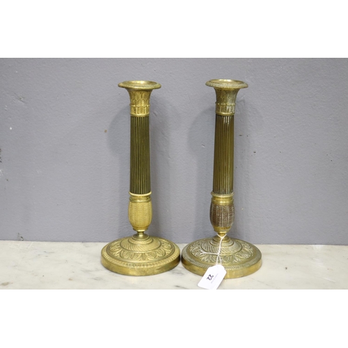 Pair of candlesticks, each approx