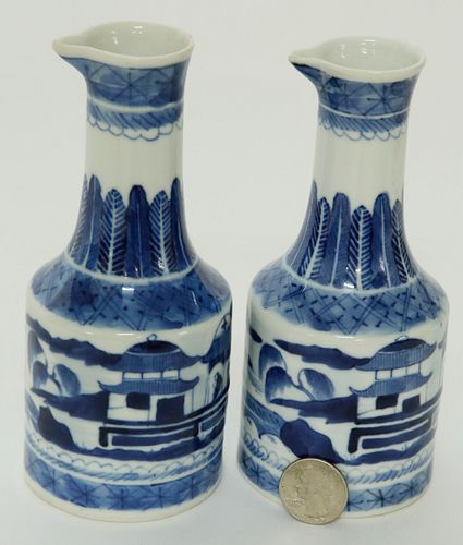 PAIR OF CANTON EWERS, 19TH