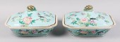 PAIR OF CANTON FAMILLE ROSE EN