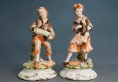 PAIR OF CAPODIMONTE CERAMIC FI