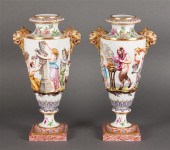 Pair of Capodimonte porcelain