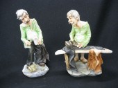 Pair of Capodimonte Porcelain