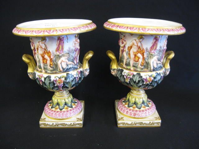 Pair of Capodimonte Porcelain