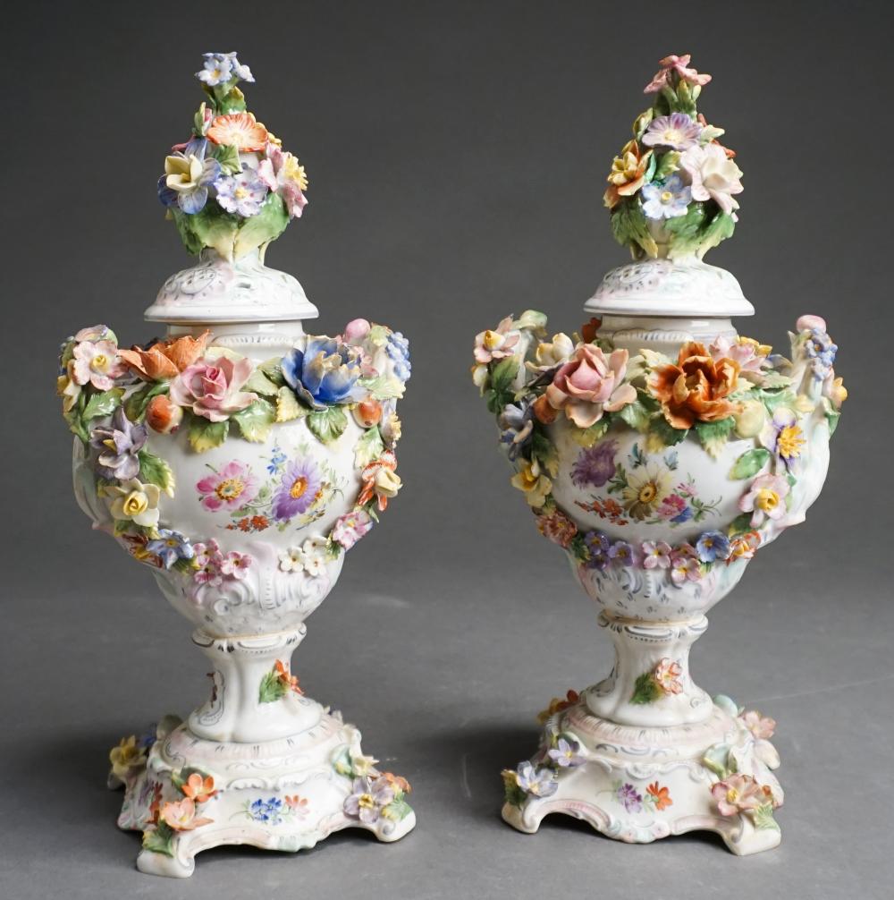 PAIR OF CARL THIEME-TYPE FLORAL