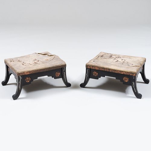 PAIR OF CARLO BUGATTI INLAID