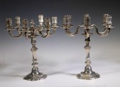 PAIR OF CARTIER SILVER CANDELA