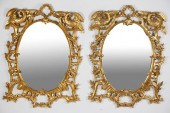 PAIR OF CARVED AND GILT CHIPPE