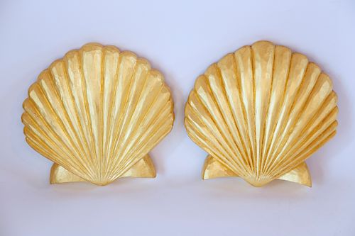 PAIR OF CARVED AND GILT WOOD