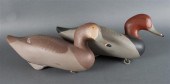 Pair of carved and painted woo