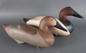 Pair of carved and painted woo