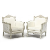 PAIR OF CARVED AND PAINTED ITA